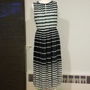 Black Friday Sale: Maison Jules Sleeveless Striped Maxi Dress, Size XL,EUC